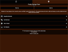 Tablet Screenshot of frostyspringsfarm.com